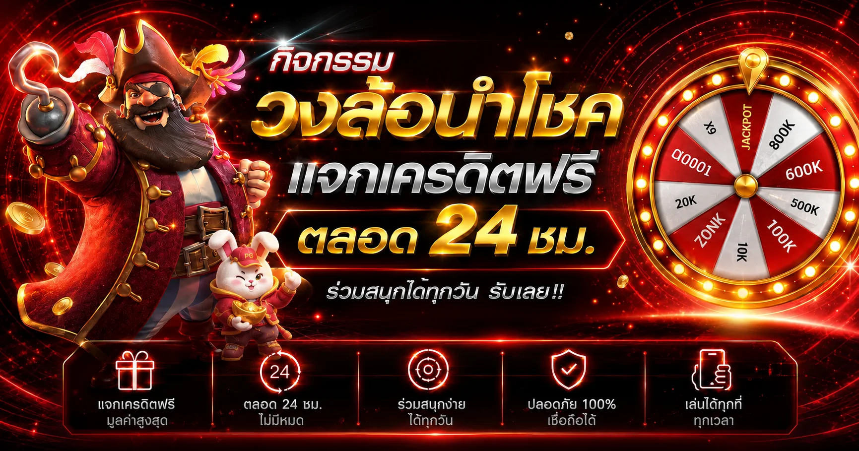 กิจกรรมวงล้อนำโชค OKEY456 พร้อมมาสคอตกระต่าย