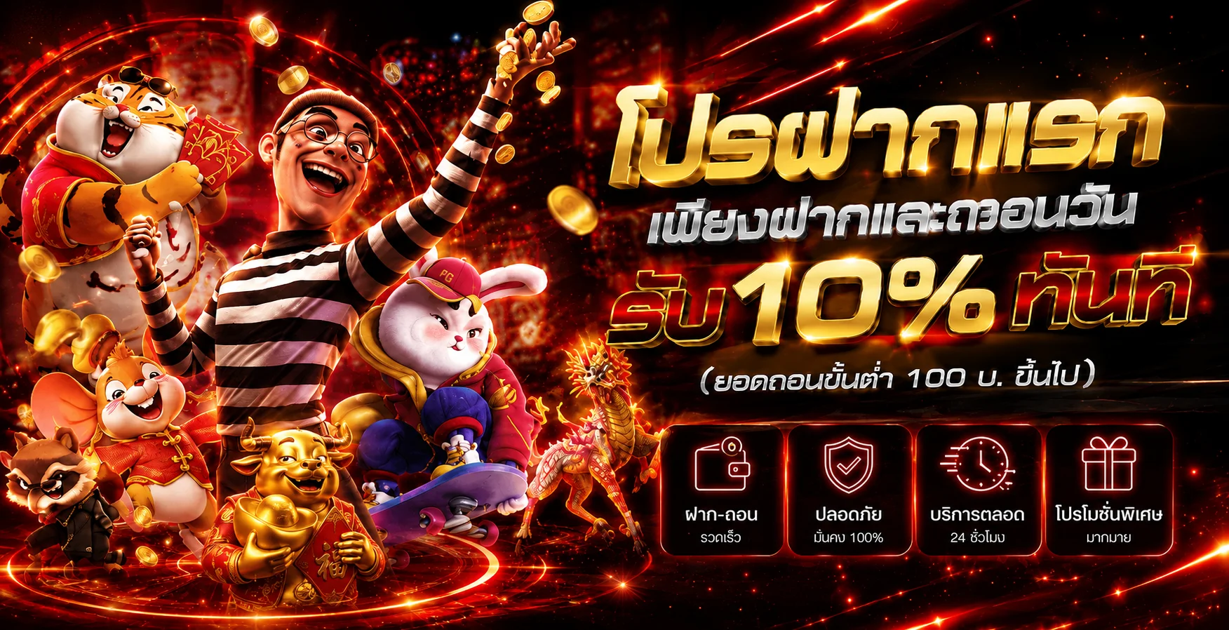 โปรโมชั่นฝากถอน OKEY456 พร้อมตัวละครเกม